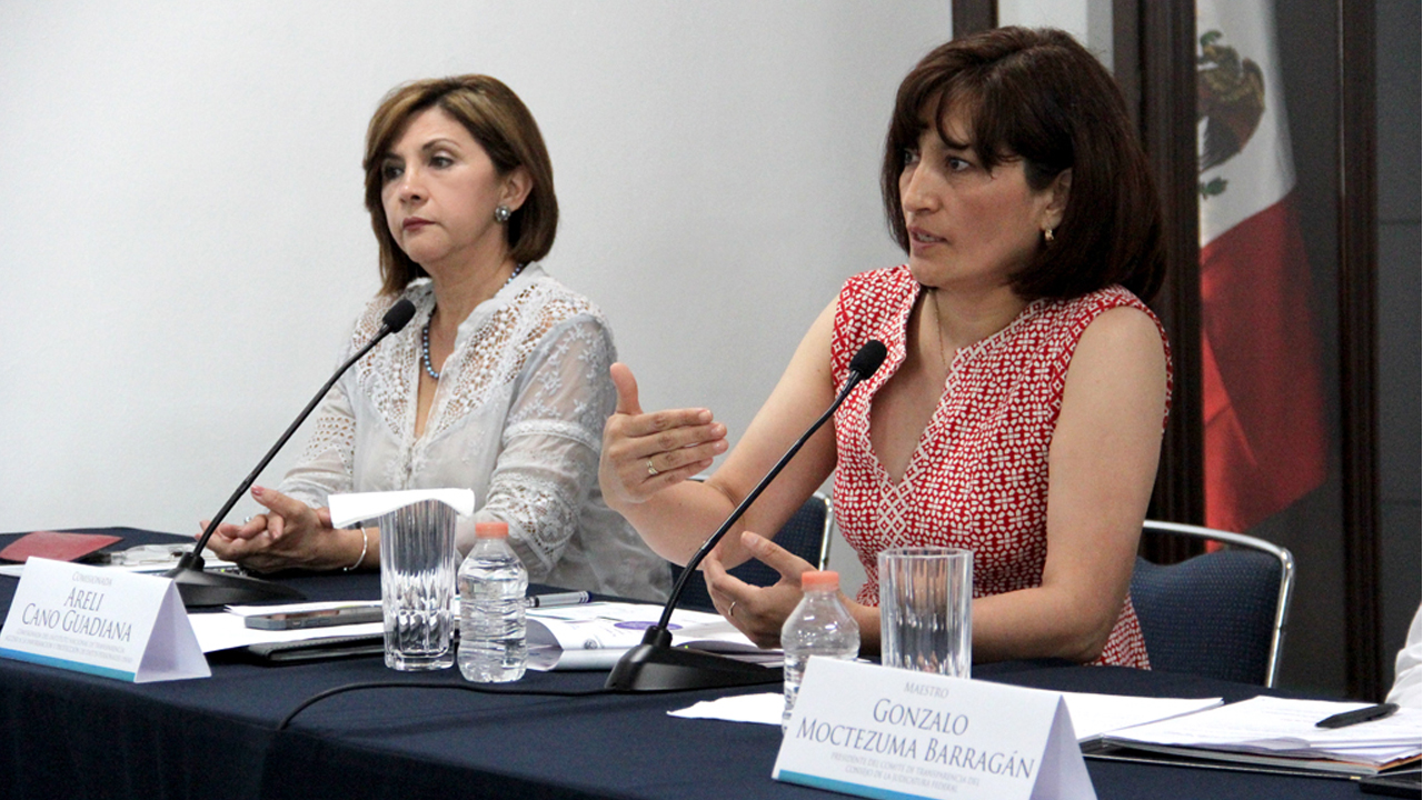 Comisionada Susana Aguilar Covarrubias (Inaip) y Comisionada Areli Cano Guadiana (INAI)
