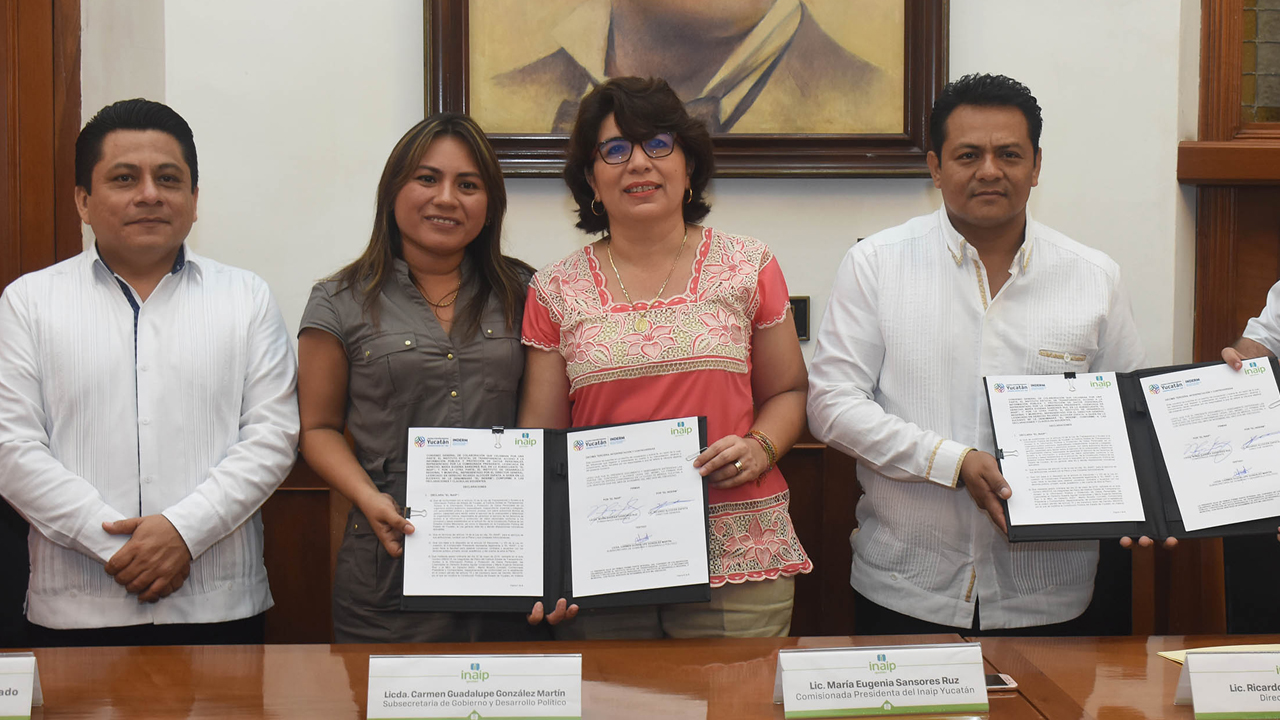 Firman Inaip e Inderm convenio por la transparencia 