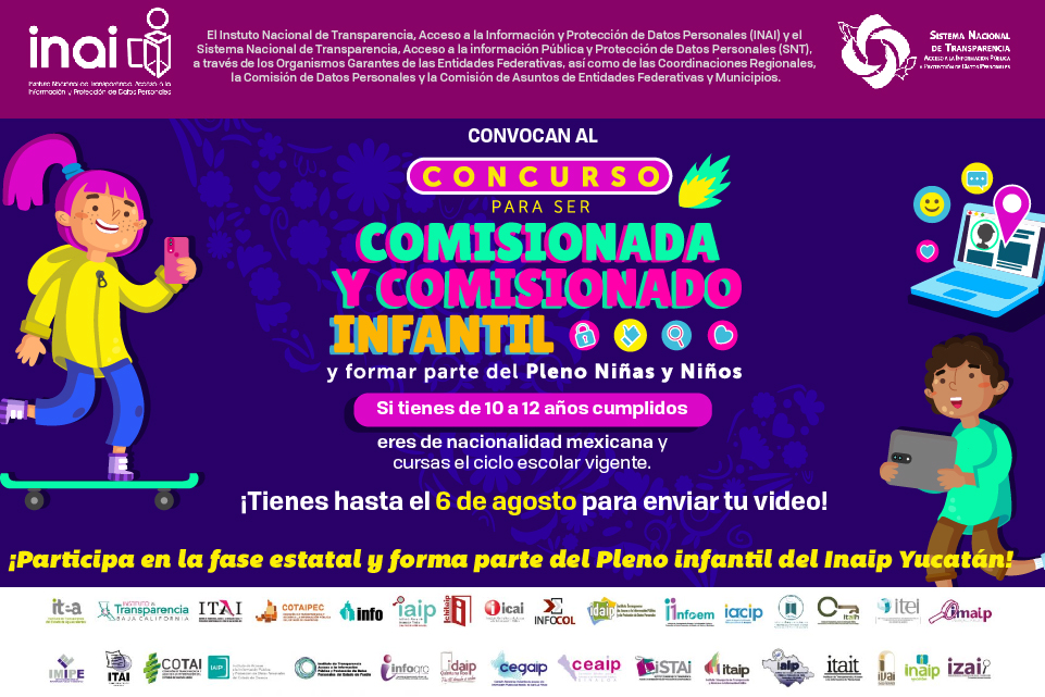 Convocan a niñas y niños a integrar el Pleno infantil del Inaip Yucatán